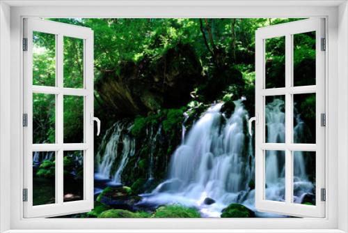 Fototapeta Naklejka Na Ścianę Okno 3D - Spring　waterfall  1　