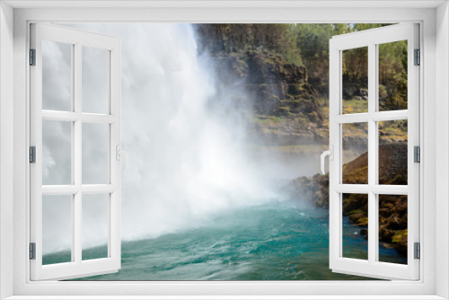 Fototapeta Naklejka Na Ścianę Okno 3D - Waterfall in mountain