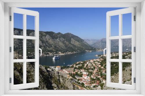 Fototapeta Naklejka Na Ścianę Okno 3D - Beautiful view to Kotor bay, Montenegro