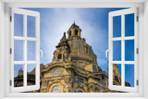 Dresden Frauenkirche in city Dresden against sky