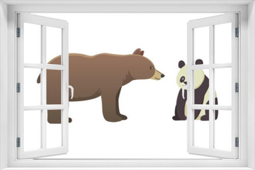 Fototapeta Naklejka Na Ścianę Okno 3D - brown bear grizzly and panda