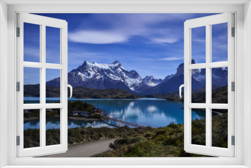 Fototapeta Naklejka Na Ścianę Okno 3D - Lake and Mountains - Chile