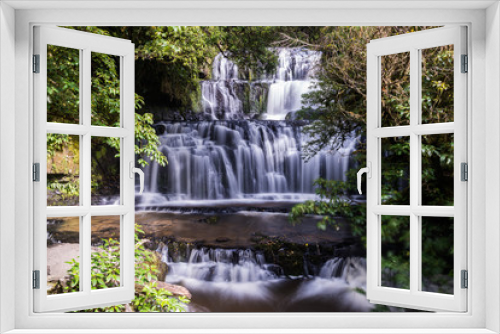 Fototapeta Naklejka Na Ścianę Okno 3D - Purakaunui Falls, Catlins, South Island, New Zealand