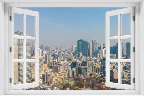 Fototapeta Naklejka Na Ścianę Okno 3D - Tokyo view cityscape | Asian Japan travel metropolis landscape on March 30, 2017