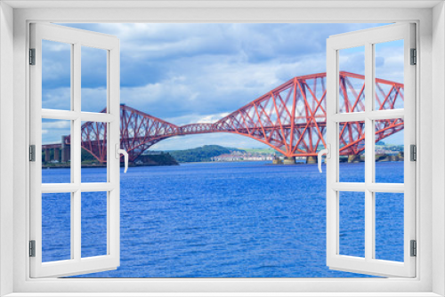 Fototapeta Naklejka Na Ścianę Okno 3D - Forth Bridge, Queensferry near Edinburgh, Scotland
