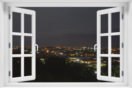 Fototapeta Naklejka Na Ścianę Okno 3D - night city landscape