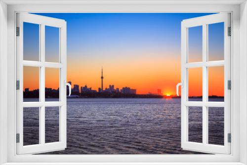 Fototapeta Naklejka Na Ścianę Okno 3D - Sunrise at Sheldon Lookout Toronto, Ontario, Canada