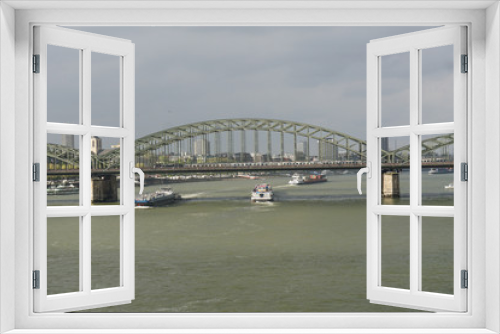 Fototapeta Naklejka Na Ścianę Okno 3D - Hohenzollnerbrücke