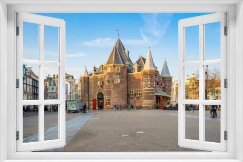 Fototapeta Naklejka Na Ścianę Okno 3D -  The Nieuwmarkt in Amsterdam city, Netherlands