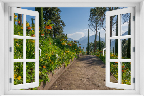 Fototapeta Naklejka Na Ścianę Okno 3D - The Botanic Gardens of Trauttmansdorff Castle, Merano, south tyrol, Italy,