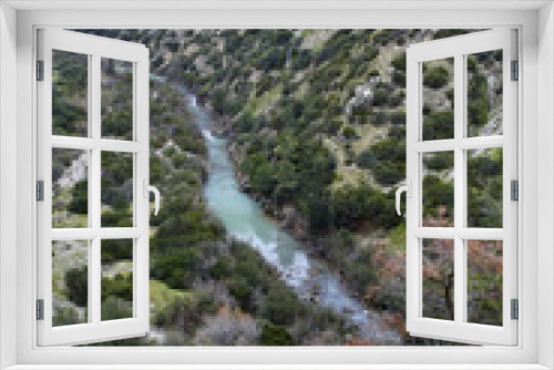 Fototapeta Naklejka Na Ścianę Okno 3D - Guadalhorce river flowing through the protected area of Desfiladero de los Gaitanes