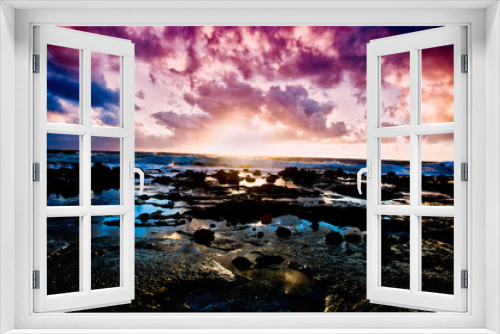 Fototapeta Naklejka Na Ścianę Okno 3D - split tone sunrise