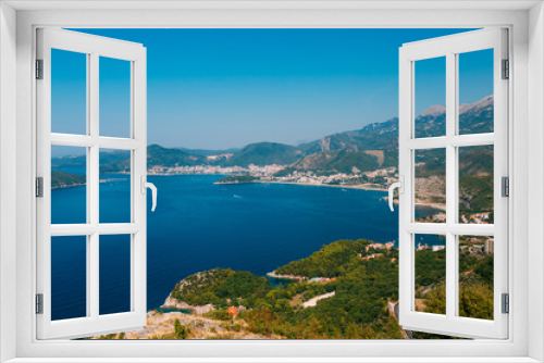 Fototapeta Naklejka Na Ścianę Okno 3D - The Budva Riviera in Montenegro. Sea coast of Montenegro.
