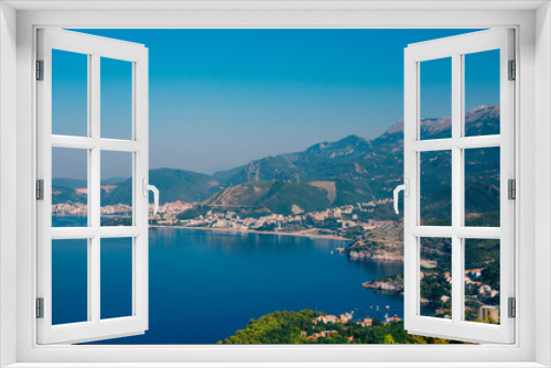Fototapeta Naklejka Na Ścianę Okno 3D - The Budva Riviera in Montenegro. Sea coast of Montenegro.