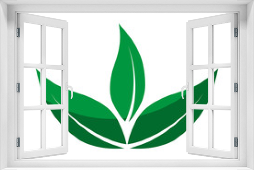 Fototapeta Naklejka Na Ścianę Okno 3D - leafs plant decorative icon vector illustration design