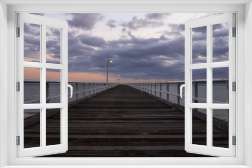 Fototapeta Naklejka Na Ścianę Okno 3D - Hervey Bay Australia - Sunrise at Urangan Pier