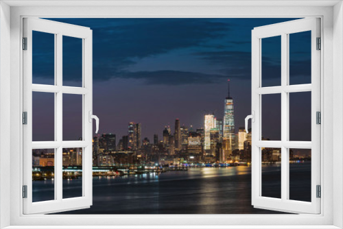 Fototapeta Naklejka Na Ścianę Okno 3D - アメリカ・ニューヨークの夜明け