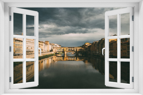 Fototapeta Naklejka Na Ścianę Okno 3D - Ponte Vecchio Florence