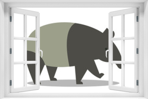 Fototapeta Naklejka Na Ścianę Okno 3D - Vector Illustration of a Tapir