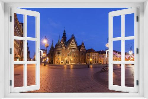 Fototapeta Naklejka Na Ścianę Okno 3D - Old City Hall on Market Square in Wroclaw
