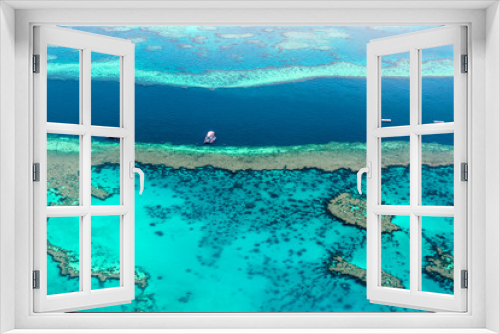 Fototapeta Naklejka Na Ścianę Okno 3D - Aerial view of the Great Barrier Reef