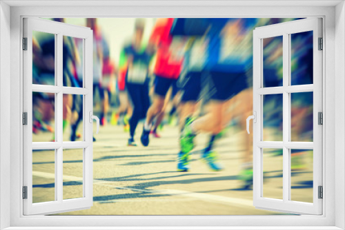 marathon runners background 