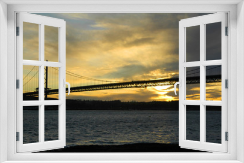 Fototapeta Naklejka Na Ścianę Okno 3D - Forth Road Bridge at dusk