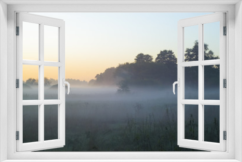 Fototapeta Naklejka Na Ścianę Okno 3D - foggy morning