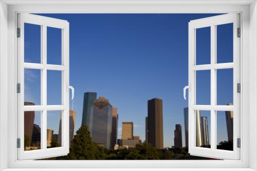 Fototapeta Naklejka Na Ścianę Okno 3D - Houston Skyline from Buffalo Bayou Park