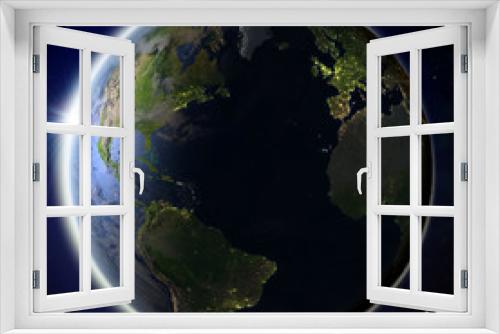 Fototapeta Naklejka Na Ścianę Okno 3D - Northern Hemisphere from space