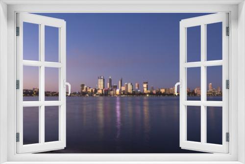 Fototapeta Naklejka Na Ścianę Okno 3D - Perth City Skyline at Dusk