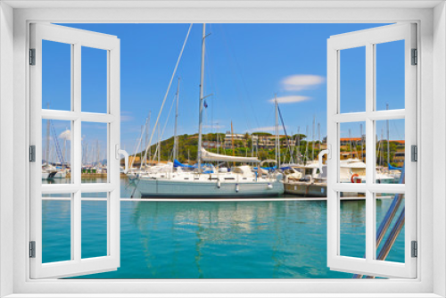 Fototapeta Naklejka Na Ścianę Okno 3D - Azure Marina on Elba island
