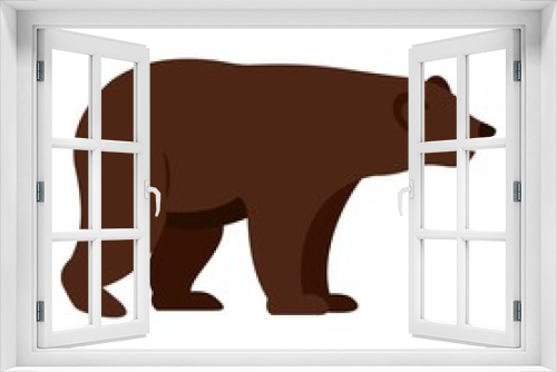 Fototapeta Naklejka Na Ścianę Okno 3D - Grizzly bear icon isolated