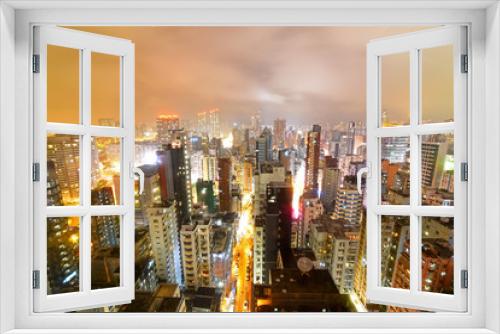 Fototapeta Naklejka Na Ścianę Okno 3D - Kawloon at night