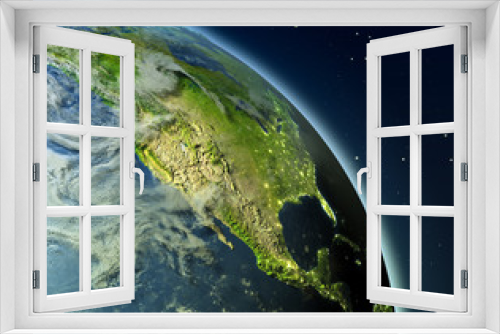 Fototapeta Naklejka Na Ścianę Okno 3D - North America from orbit