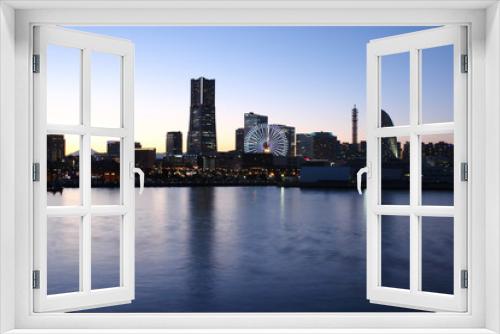 Fototapeta Naklejka Na Ścianę Okno 3D - Japan skyline at Yokohama city