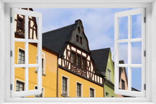Fototapeta Naklejka Na Ścianę Okno 3D - Medieval houses