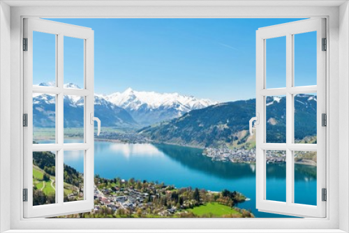 Fototapeta Naklejka Na Ścianę Okno 3D - Alps panorama of Zell am See nature