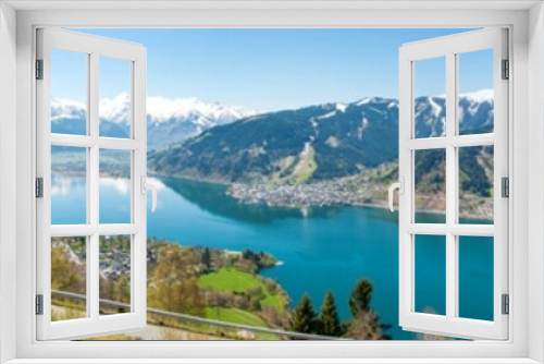 Fototapeta Naklejka Na Ścianę Okno 3D - Beautiful panorama view over Zell am See