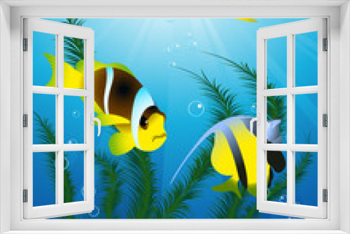 Fototapeta Naklejka Na Ścianę Okno 3D - Exotic fish under water