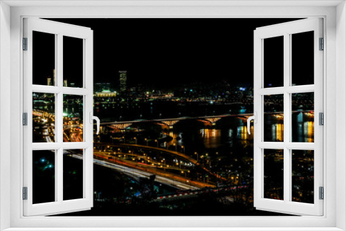 Fototapeta Naklejka Na Ścianę Okno 3D - Nightview in Seoul
