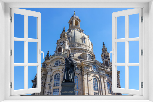 Fototapeta Naklejka Na Ścianę Okno 3D - Frauenkirche Dresden Martin Luther