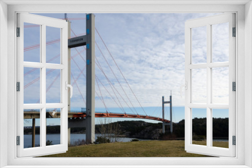 Fototapeta Naklejka Na Ścianę Okno 3D - the bridge to the island tjorn