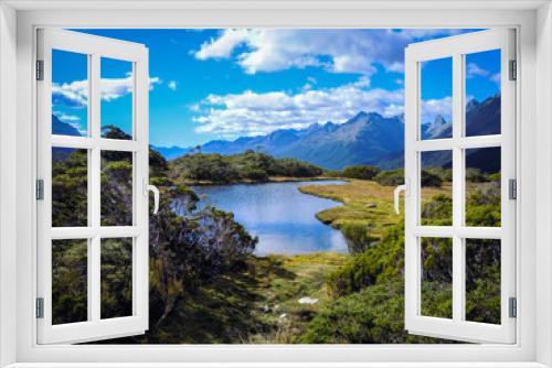 Fototapeta Naklejka Na Ścianę Okno 3D - Te Anau, Mount Luxmore, Fiordland, New Zealand - Stock Photo