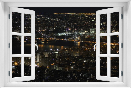 Fototapeta Naklejka Na Ścianę Okno 3D - New York skyline at night