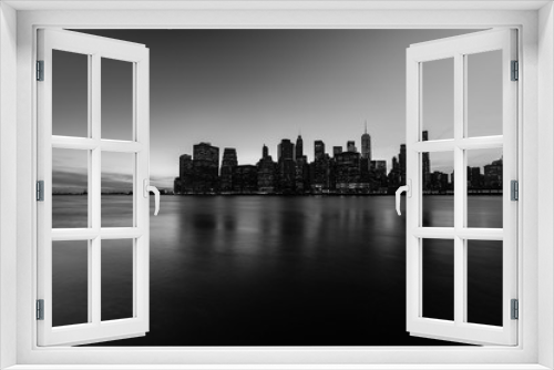 Fototapeta Naklejka Na Ścianę Okno 3D - NYC Skyline B&W