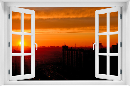 Fototapeta Naklejka Na Ścianę Okno 3D - Colorful sunset