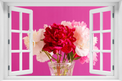 Fototapeta Naklejka Na Ścianę Okno 3D - peony in the vase