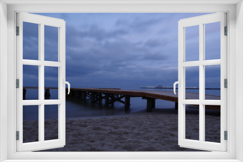 Fototapeta Naklejka Na Ścianę Okno 3D - pomost nad morzem