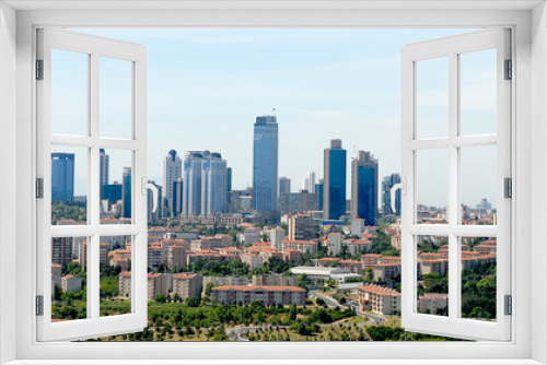 Fototapeta Naklejka Na Ścianę Okno 3D - Istanbul Skyscrapers